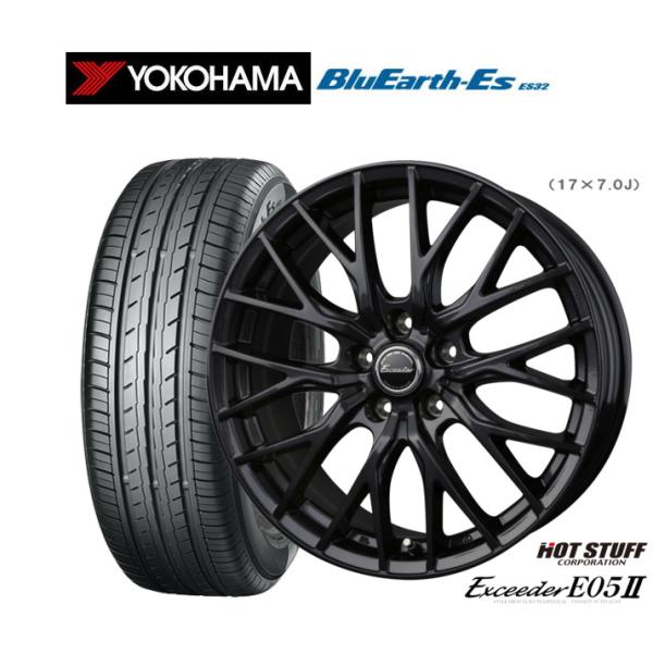 ホットスタッフ　EXceeder E05II 17インチ ブラック4本セット HOT STUFF サマータイヤ ホイール4本セット ホットスタッフ