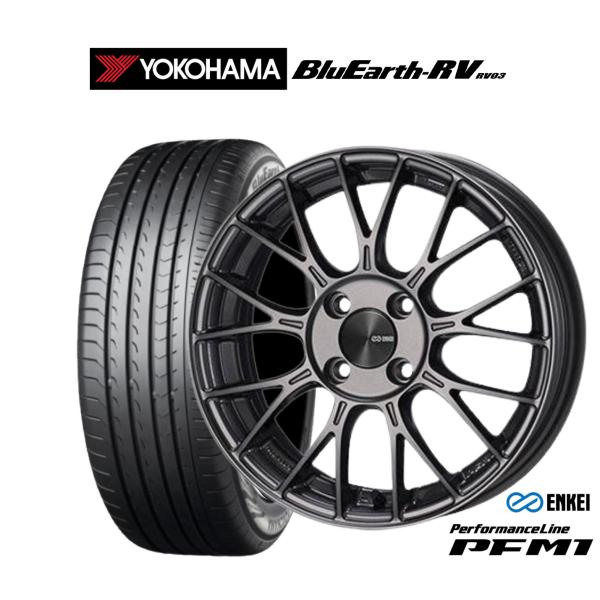 サマータイヤ ホイール4本セット エンケイ PFM1 ヨコハマ BluEarth ブルーアース RV03(RV-03) 205/55R17