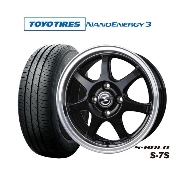 サマータイヤ ホイール4本セット BADX エスホールド S-7S トーヨータイヤ NANOENERGY ナノエナジー 3  165/60R14