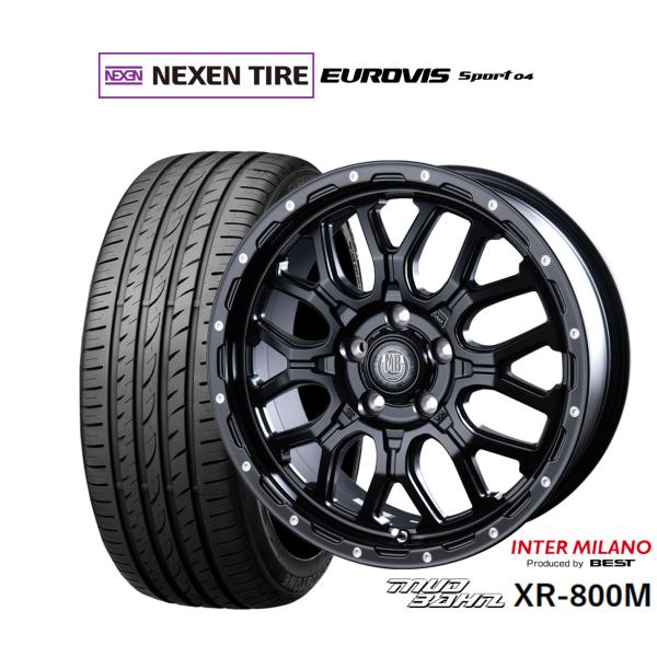 サマータイヤ ホイール4本セット インターミラノ マッドバーン XR-800M NEXEN ネクセン ロードストーン ユーロビズ Sport 04 215/55