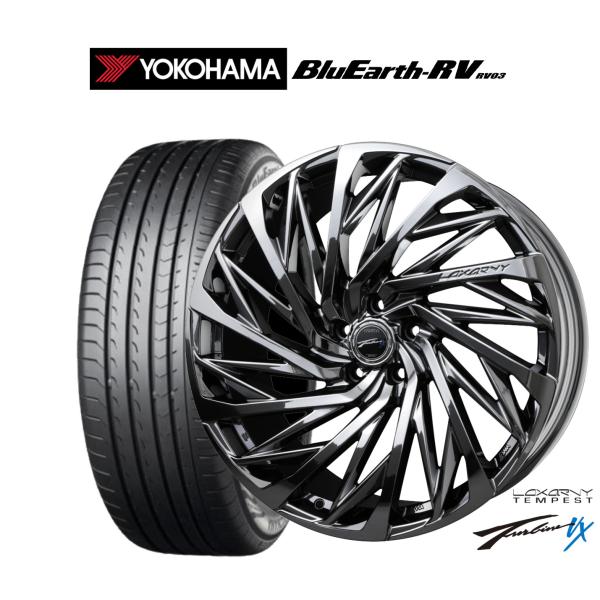 サマータイヤ ホイール4本セット BADX ロクサーニ テンペストタービンVX ヨコハマ BluEarth ブルーアース RV03(RV-03) 215/45R