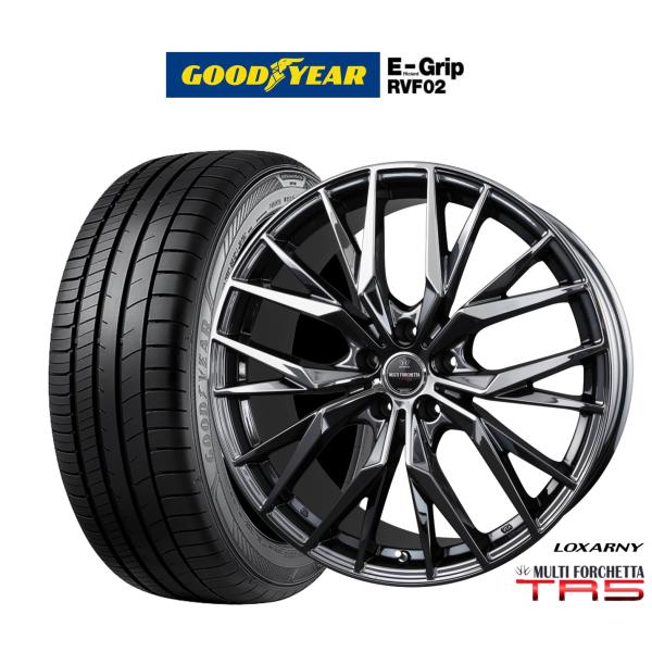 サマータイヤ ホイール4本セット BADX ロクサーニ マルチフォルケッタ TR5 グッドイヤー エフィシエント グリップ RVF02 225/45R18