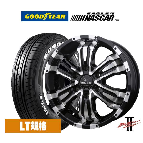 サマータイヤ ホイール4本セット BADX ロクサーニ バトルシップII(ハイエース) グッドイヤー EAGLE イーグル #1 NASCAR PLUS ナスカープラス 215/60R17