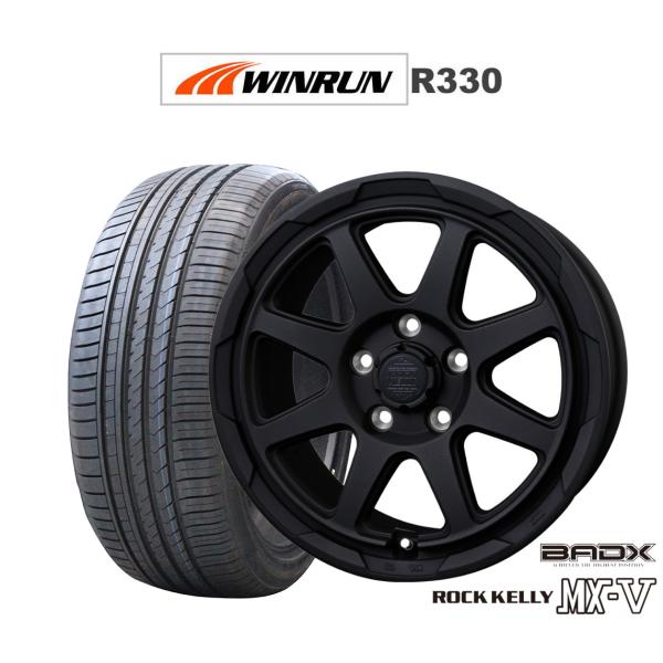 サマータイヤ ホイール4本セット BADX ロックケリー ROCK KELLY MX-V WINRUN ウインラン R330 215/50R17