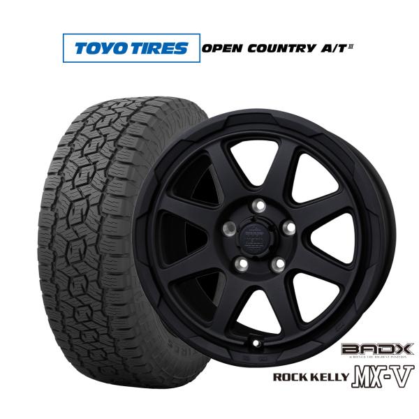 サマータイヤ ホイール4本セット BADX ロックケリー ROCK KELLY MX-V トーヨータイヤ OPEN COUNTRY オープンカントリー AT3 