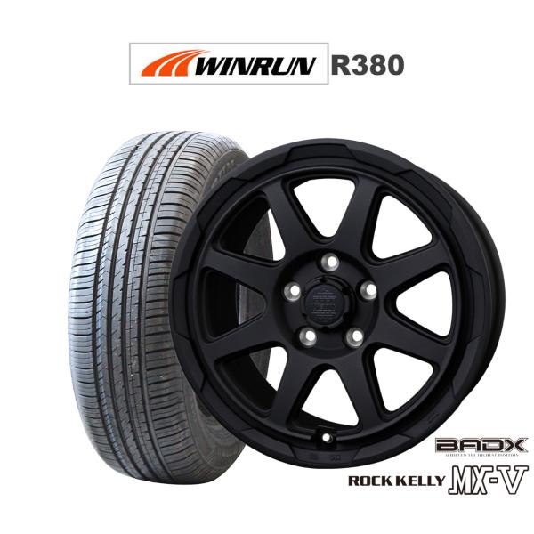 サマータイヤ ホイール4本セット BADX ロックケリー ROCK KELLY MX-V WINRUN ウインラン R380 205/65R16
