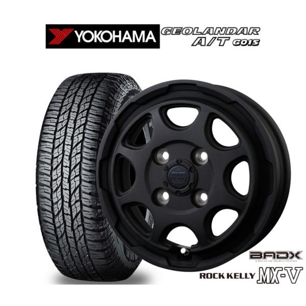 オフロードタイヤ ホイール4本セット BADX ロックケリー ROCK KELLY MX-V ヨコハマ GEOLANDAR ジオランダー AT(G015) 16
