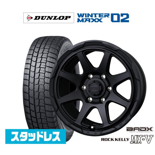 スタッドレスタイヤ ホイール4本セット BADX ロックケリー ROCK