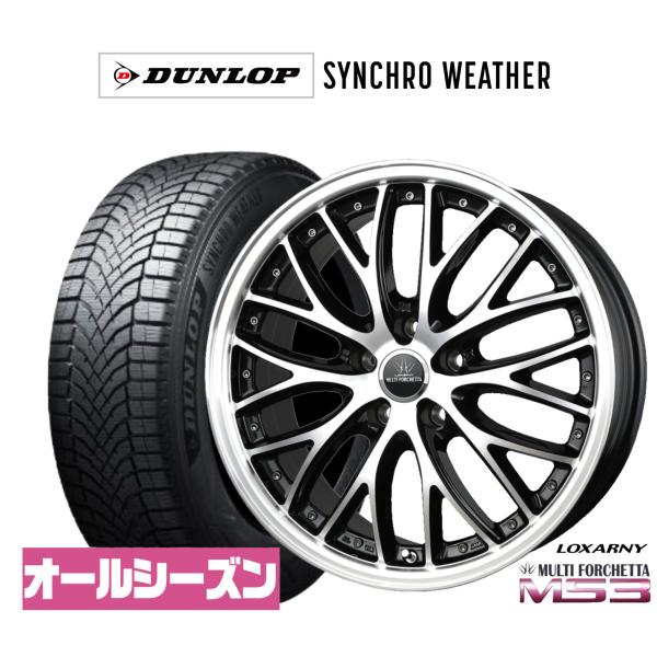 オールシーズンタイヤ ホイール4本セット BADX ロクサーニ マルチフォルケッタ MS3 ダンロップ SYNCHRO WEATHER シンクロウェザー  22