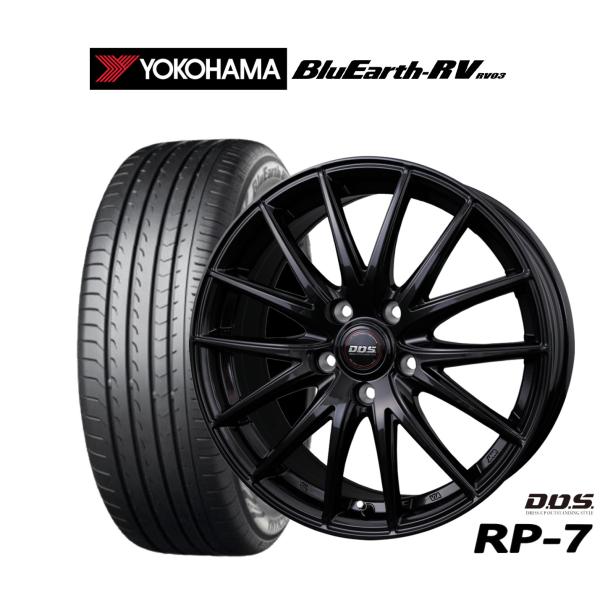 サマータイヤ ホイール4本セット BADX D,O,S(DOS) RP-7 ヨコハマ BluEarth ブルーアース RV03(RV-03) 225/60R18