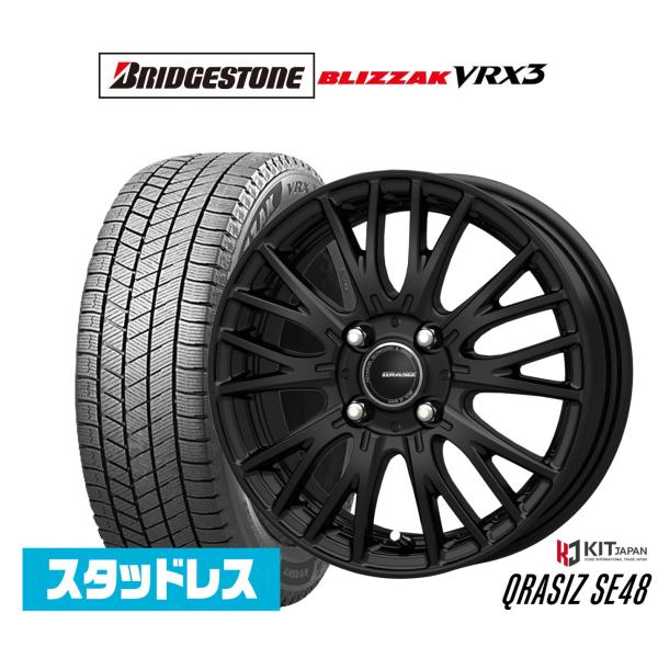 24年製BLIZZAK VRX3 195/50R16 4穴 ホイール付4本セット ブリヂストン BLIZZAK ブリザック VRX3 195/50R16 スタッドレスタイヤ