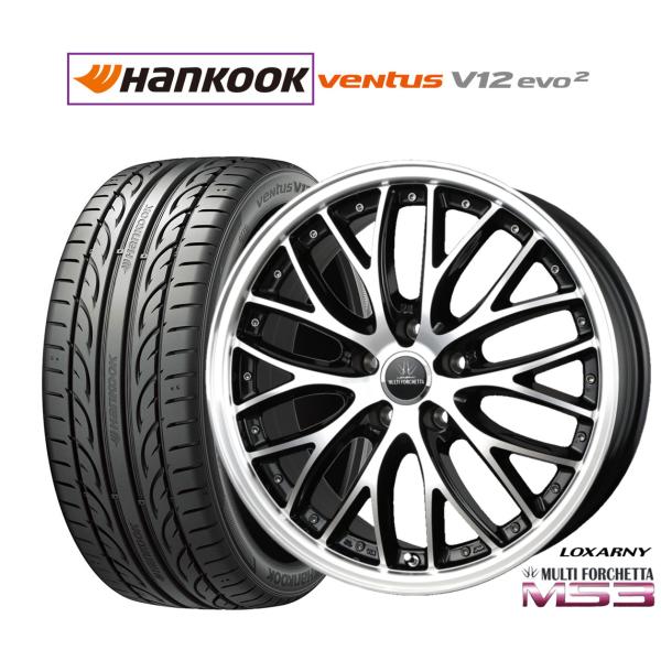 サマータイヤ ホイール4本セット BADX ロクサーニ マルチフォルケッタ MS3 ハンコック VENTUS V12evo2 (K120) 225/50R18