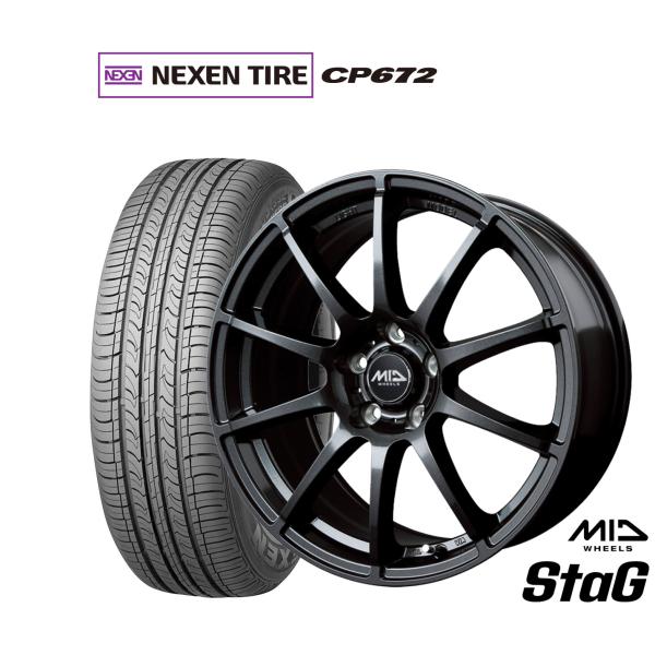 サマータイヤ ホイール4本セット MID ホイールズ スタッグ NEXEN