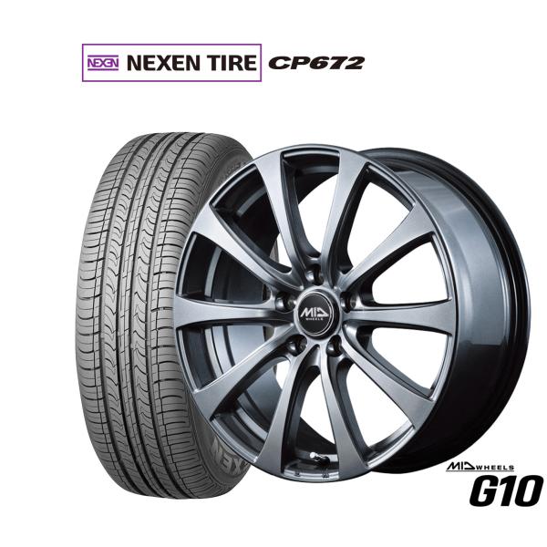 サマータイヤ ホイール4本セット MID ホイールズ G10 NEXEN ネクセン CP672 195/55R16