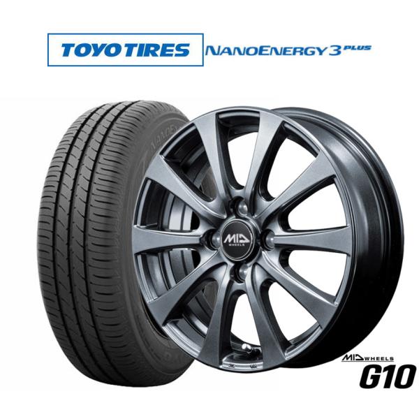 サマータイヤ ホイール4本セット MID ホイールズ G10 トーヨータイヤ 