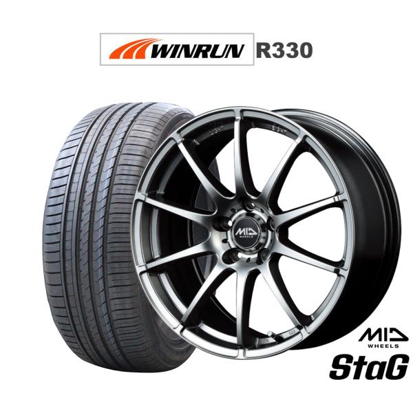 サマータイヤ ホイール4本セット MID ホイールズ スタッグ WINRUN ウインラン R330 225/45R18