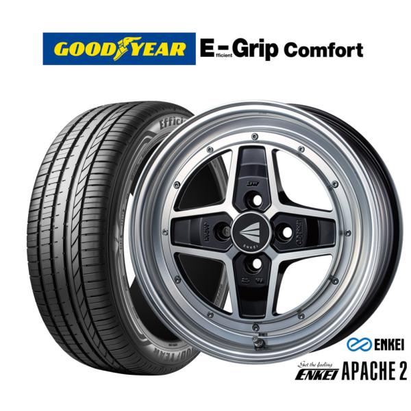 サマータイヤ ホイール4本セット エンケイ APACHE2(アパッチ2) グッドイヤー エフィシエント グリップ コンフォート 165/50R15