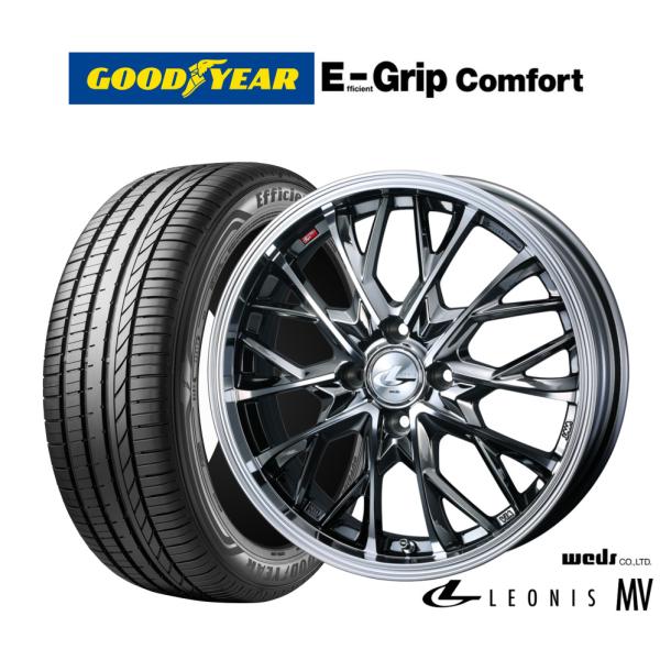 サマータイヤ ホイール4本セット ウェッズ レオニス MV グッドイヤー エフィシエント グリップ コンフォート 195/45R16