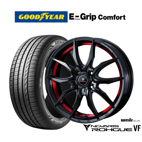 サマータイヤ ホイール4本セット ウェッズ ノヴァリス ローグ VF グッドイヤー エフィシエント グリップ コンフォート 195/45R17