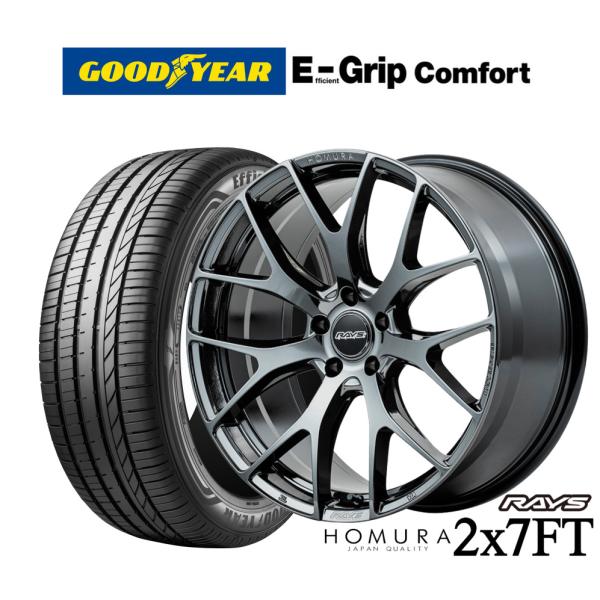 サマータイヤ ホイール4本セット レイズ HOMURA ホムラ 2×7 FT グッドイヤー エフィシエント グリップ コンフォート 225/40R19