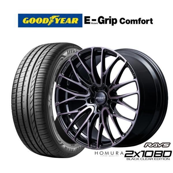 値下げしました　RAYS ブラックホイールセット 　ホムラ　245/40R19 RAYS サマータイヤ ホイール4本セット レイズ HOMURA ホムラ 2×10 BD