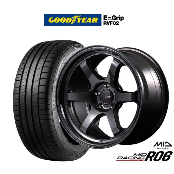 サマータイヤ ホイール4本セット MID レーシング R06 グッドイヤー エフィシエント グリップ RVF02 225/50R18