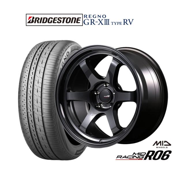 サマータイヤ ホイール4本セット MID レーシング R06 ブリヂストン REGNO レグノ GR-XIII(GR-X3) TYPE RV 225/50R18