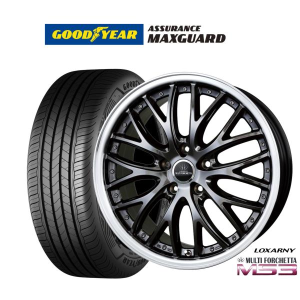 サマータイヤ ホイール4本セット BADX ロクサーニ マルチフォルケッタ MS3 グッドイヤー アシュアランス マックスガード 225/40R18