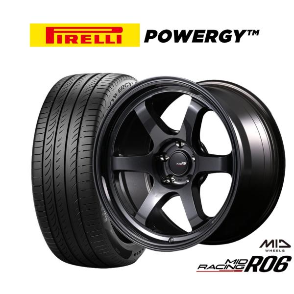 サマータイヤ ホイール4本セット MID レーシング R06 ピレリ POWERGY (パワジー) 225/50R18