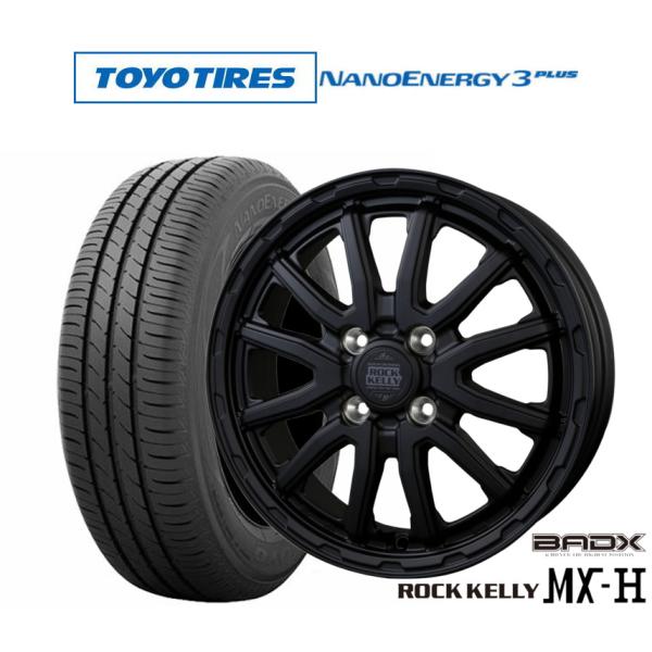 サマータイヤ ホイール4本セット BADX ロックケリー ROCK KELLY MX-H