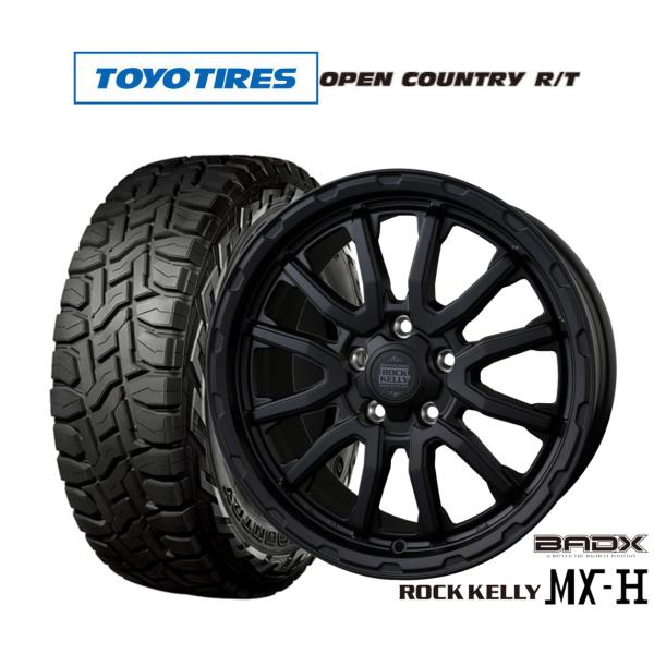 オフロードタイヤ ホイール4本セット BADX ロックケリー ROCK KELLY MX-H トーヨータイヤ OPEN COUNTRY オープンカントリー RT