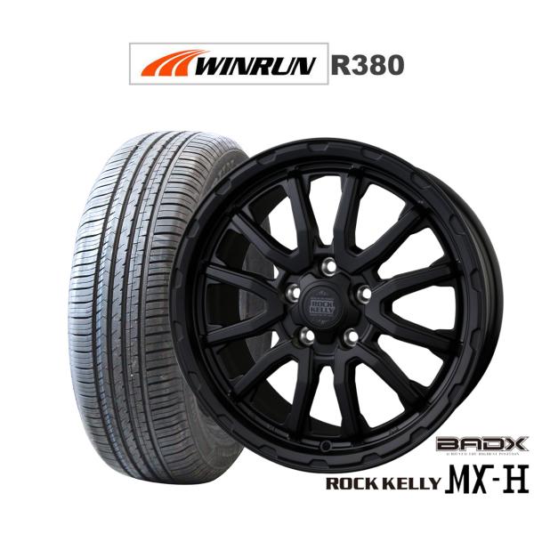 サマータイヤ ホイール4本セット BADX ロックケリー ROCK KELLY MX-H WINRUN ウインラン R380 205/65R16