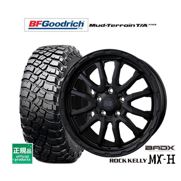 再出品　 週末SALE BFGoodrich ロックケリーブラック16インチ4本 オフロードタイヤ ホイール4本セット BADX ロックケリー ROCK KELLY MX