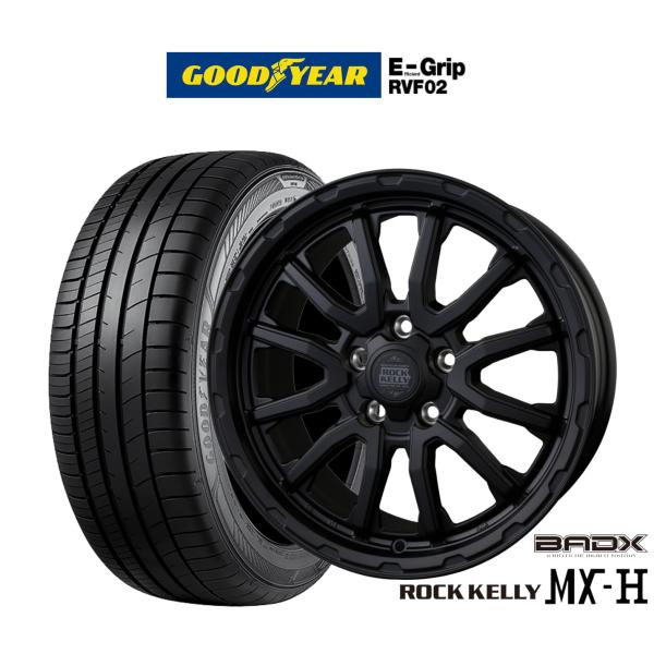 サマータイヤ ホイール4本セット BADX ロックケリー ROCK KELLY MX-H グッドイヤー エフィシエント グリップ RVF02 205/65R16