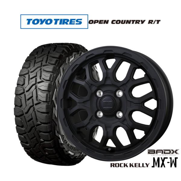 オフロードタイヤ ホイール4本セット BADX ロックケリー ROCK KELLY MX-W トーヨータイヤ OPEN COUNTRY オープンカントリー RT