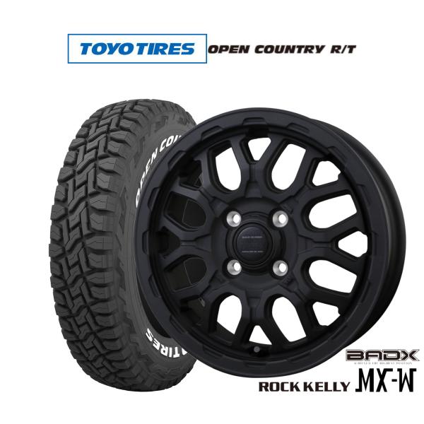 オフロードタイヤ ホイール4本セット BADX ロックケリー ROCK KELLY MX-W トーヨータイヤ OPEN COUNTRY オープンカントリー RT