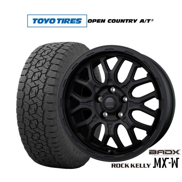 サマータイヤ ホイール4本セット BADX ロックケリー ROCK KELLY MX-W トーヨータイヤ OPEN COUNTRY オープンカントリー AT3 