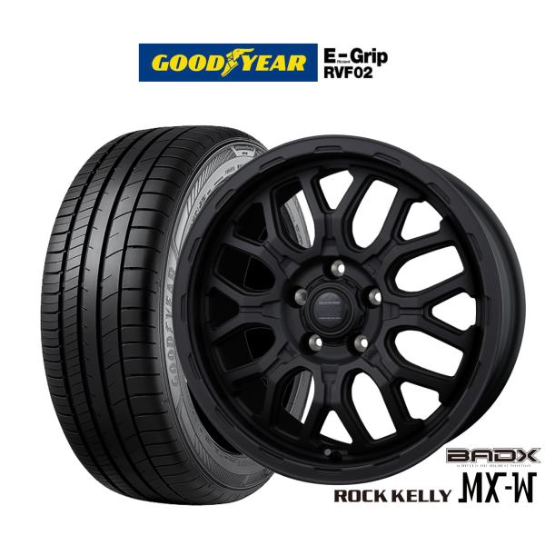 サマータイヤ ホイール4本セット BADX ロックケリー ROCK KELLY MX-W グッドイヤー エフィシエント グリップ RVF02 205/65R16