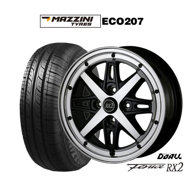 サマータイヤ ホイール4本セット ドゥオール アルジェノン フェニーチェ RX2 Best Choice MAZZINI(マジーニ) ECO 207 155/6