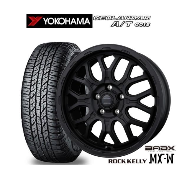 オフロードタイヤ ホイール4本セット BADX ロックケリー ROCK KELLY MX-W ヨコハマ GEOLANDAR ジオランダー AT(G015) 21