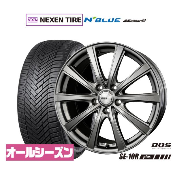 サマータイヤ ホイール4本セット BADX D,O,S(DOS) SE-10R plus NEXEN ネクセン N blue 4Season2 (オールシーズン