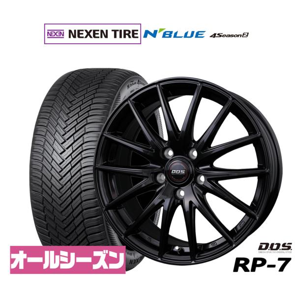サマータイヤ ホイール4本セット BADX D,O,S(DOS) RP-7 NEXEN ネクセン N blue 4Season2 (オールシーズン) 225/5