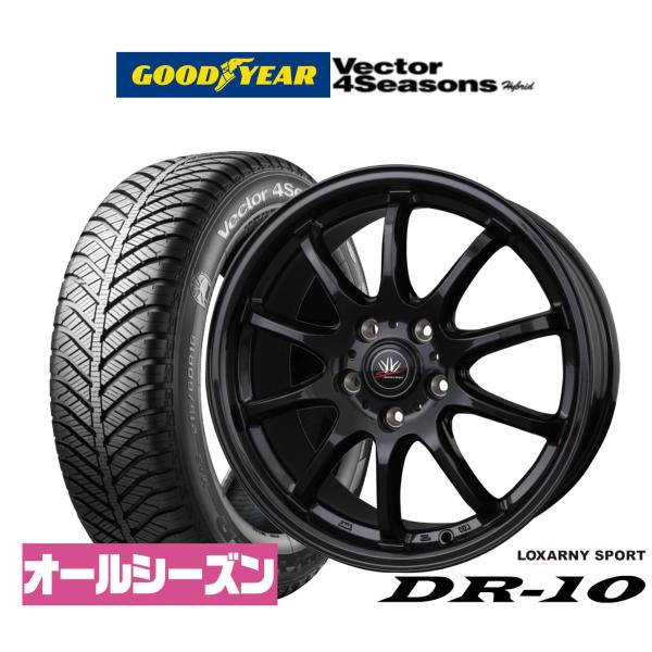 オールシーズンタイヤ ホイール4本セット BADX ロクサーニスポーツ DR-10 グッドイヤー VECTOR ベクター 4Seasons ハイブリッド  20