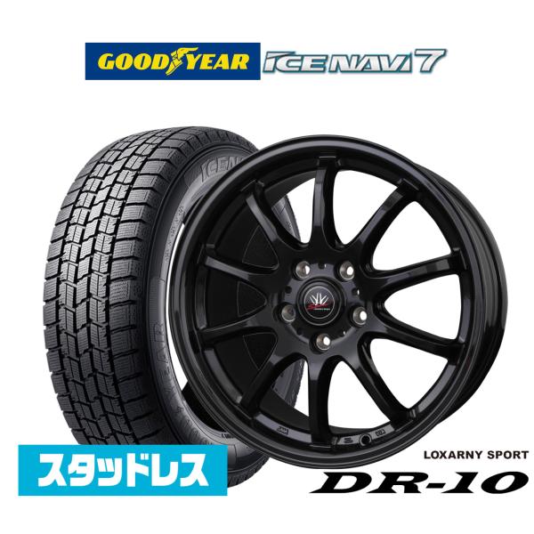 【2025年製】スタッドレスタイヤ ホイール4本セット BADX ロクサーニスポーツ DR-10 グッドイヤー ICE NAVI アイスナビ 7 日本製  21