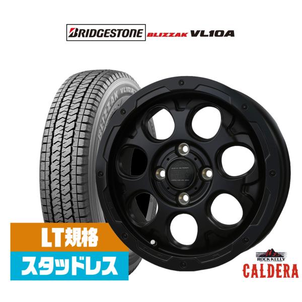 スタッドレスタイヤ ホイール4本セット BADX ロックケリー ROCK KELLY カルデラ Black Edition(4-100) ブリヂストン BLIZ