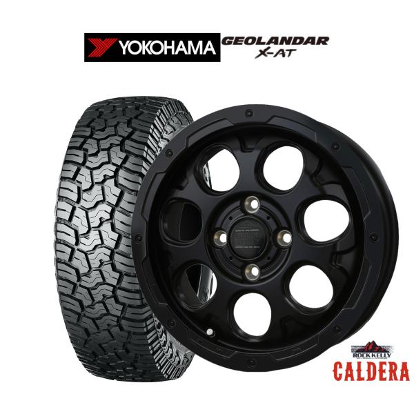 サマータイヤ ホイール4本セット BADX ロックケリー ROCK KELLY カルデラ Black Edition(4-100) ヨコハマ GEOLANDAR