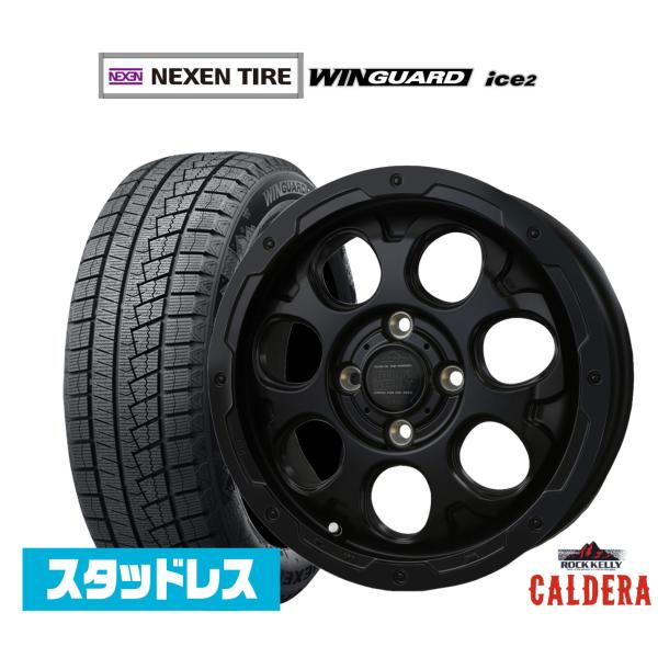スタッドレスタイヤ ホイール4本セット BADX ロックケリー ROCK KELLY カルデラ Black Edition NEXEN ネクセン WINGUAR