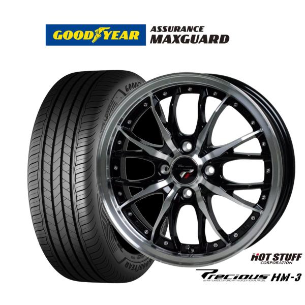 サマータイヤ ホイール4本セット ホットスタッフ プレシャス HM-3 グッドイヤー アシュアランス マックスガード 195/50R16