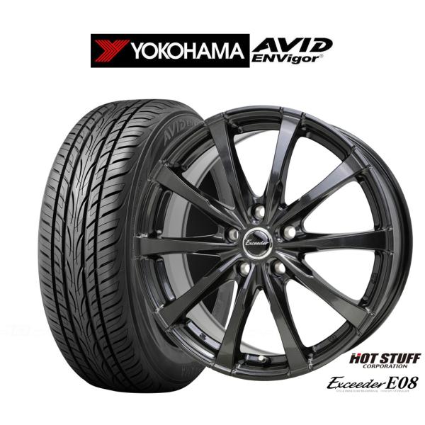 サマータイヤ ホイール4本セット ホットスタッフ エクシーダー E08 ヨコハマ AVID エンビガー (S321) 235/50R18