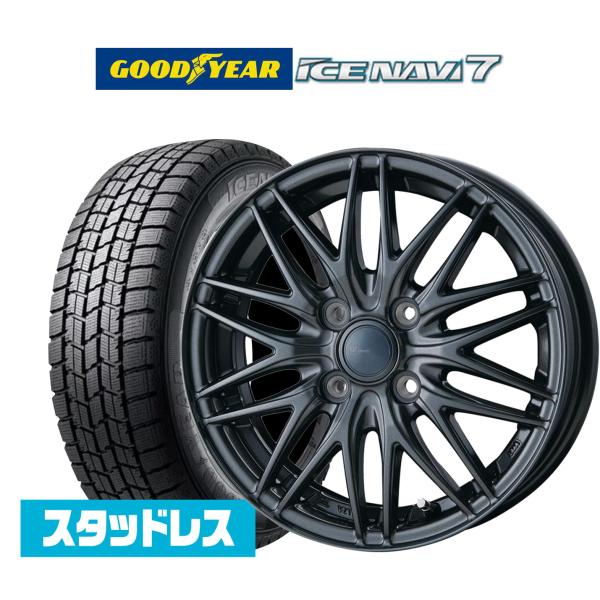スタッドレスタイヤ ホイール4本セット インターミラノ AZ-SPORTS ML-10 グッドイヤー ICE NAVI アイスナビ 7 日本製  165/65R